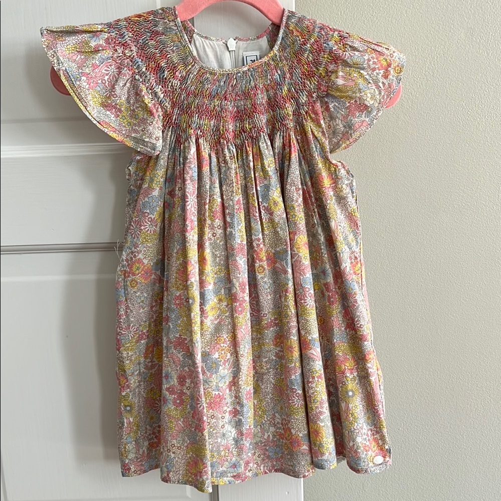 Tartine et Chocolat Multicolor Floral Kids Dress- Smocking and Liberty Fabric